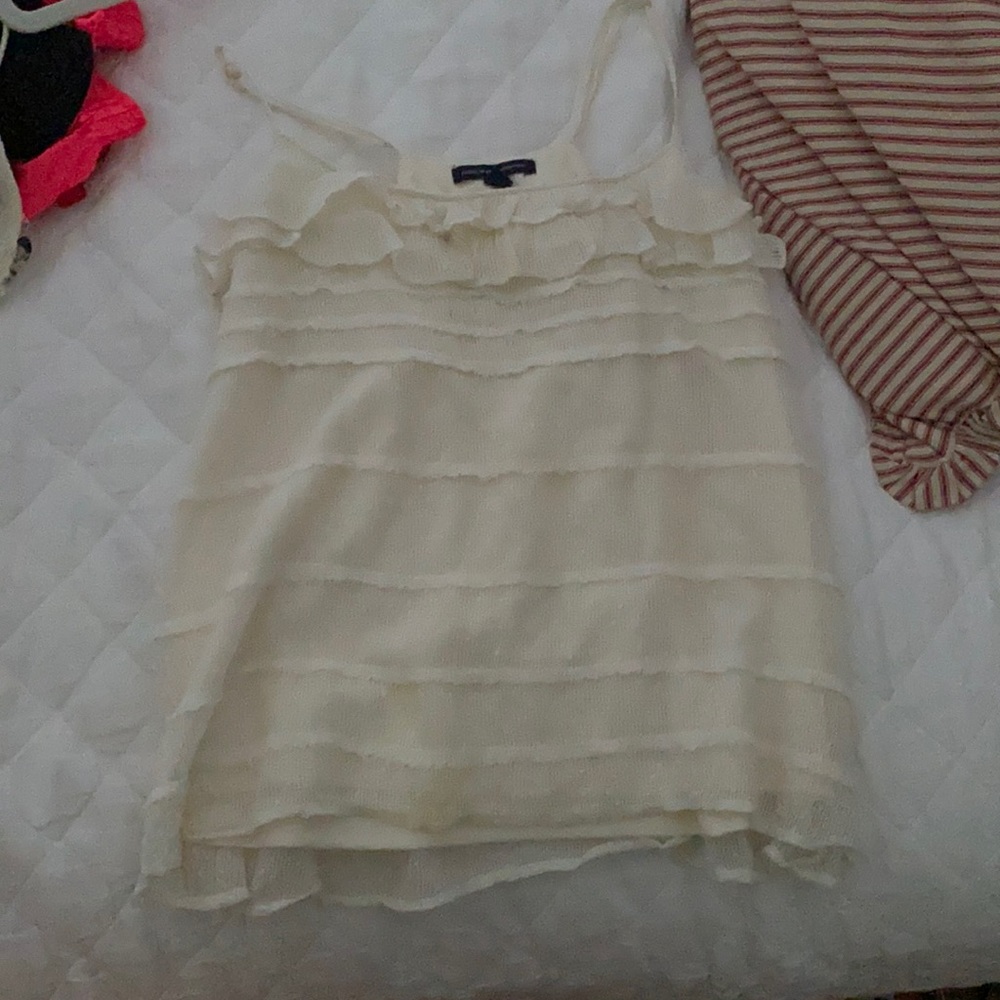 american eagle ruffle top